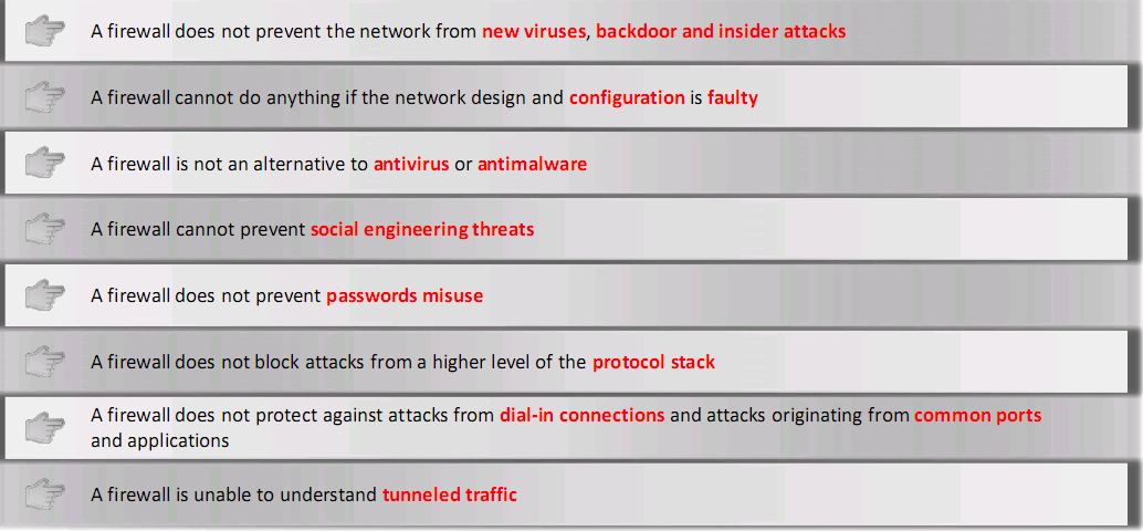 Firewall Limitations